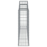 Arched Gabion Baskets 3 pcs 300x30x100/120 cm Galvanised Iron 3146522