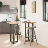 Bar Table Legs T-Shaped 2 pcs Black 60x35x cm Steel 4013095