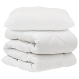 Duvet Set with Pillow 2 pcs White Microfiber 3376735