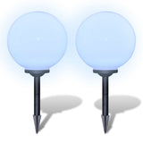 Outdoor Pathway Lamps 2 pcs LED 30 cm with Ground Spike 40865
