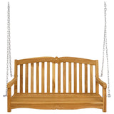 Swing Bench Natural 114 x 60 x 60.5 cm Solid Teak Wood 42030025