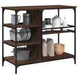 Kitchen Trolley Brown Oak 100x45x89.5 cm Engineered Wood 842385