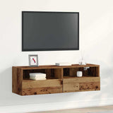 TV Wall Cabinet Old wood 100 x 30 x 30 cm Engineered Wood 862188
