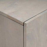 Highboard Grey and Gold 60 x 33 x 100 cm Solid Mango Wood 4018802