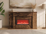 Fireplace with LED Strip Old Wood 63 x 20 x 54.5 cm 8021101