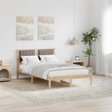 Bed Frame with Upholstered Headboard Taupe 120 x 200 cm 878262