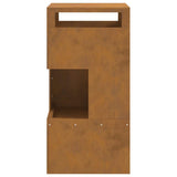 Fire Pit Brown 50 x 50 x 100 cm Weathering Steel 858933