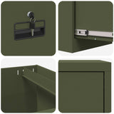 File Cabinet Olive Green 44 x 50 x 74.5 cm Cold-Rolled Steel 891596