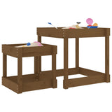 Sand Tables 2 pcs Honey Brown Solid Wood Pine 825054