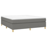 Box Spring Bed Frame Dark Grey Super King Fabric 3121212