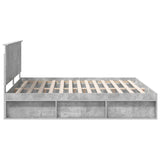 Bed Frame with Headboard Concerte 200 x 200 cm Solid Pine Wood 3410968