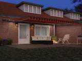 Retractable Awning Orange and brown 450 x 350 cm Fabric 3331086