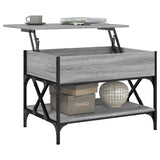 Coffee Table Grey Sonoma 70x50x50 cm Engineered Wood and Metal 845354