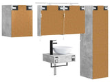 Bathroom Furniture Set 5 pcs Concrete Grey 33 x 34.5 x 160 cm 3407242