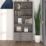 Highboard HAMAR Solid Wood Pine Light Grey 3100937