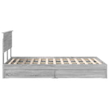 Storage Bed Grey Sonoma 120 x 200 cm Engineered Wood 3410817