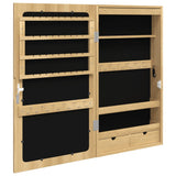 Mirror Jewellery Cabinet with LED Lights Wall Mounted 353231