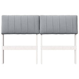 Upholstered Headboard Light Grey 120 cm Solid Pine Wood 879243