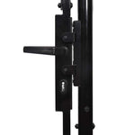 Garden Fence Gate with Arched Top Steel 2.25x4 m Black 144369