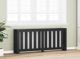 Radiator Cover Black Oak 149 x 20 x 82 cm Engineered Wood 869225
