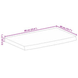 Table Top Live Edge 60x40x2.5 cm Solid Wood Mango 370536