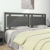 Bed Headboard Grey 205.5x4x100 cm Solid Pine Wood 817962