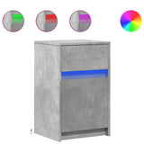 Bedside Cabinets with LED Lights 2 pcs Concrete Grey Engineered Wood 852005