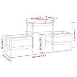 Planter Honey Brown 178.5x44x75 cm Solid Wood Pine 822250