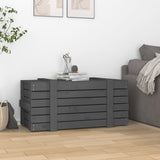 Storage Box Grey 91x40.5x42 cm Solid Wood Pine 825000