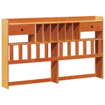 ZNTS Bookcase Bed without Mattress Wax Brown 200x200cm Solid Wood Pine 3308911