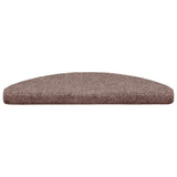 Stair Mats Self-adhesive 15 pcs 65x21x4 cm Light Brown Half Round Large 132696