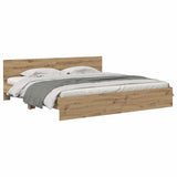 Bed Frame Artisan Oak 180 x 200 cm Engineered Wood 3403596