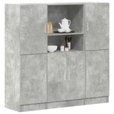 3 Piece Kitchen Cabinet Set Concrete Grey Engineered Wood 3324154