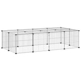 20-Panel Pet Cage with Door Black 35x35 cm Steel 3114058