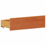 ZNTS Bookcase Bed without Mattress Wax Brown 200x200cm Solid Wood Pine 3308911