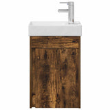 Bathroom Vanity Unit with Tap Smoked Oak 40.5 x 22.5 x 62 cm 889525