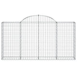 Arched Gabion Baskets 8 pcs 200x30x100/120 cm Galvanised Iron 3146116