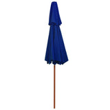 Double Decker Parasol with Wooden Pole Blue 270 cm 313767