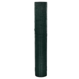 Chicken Wire Fence Galvanised with PVC Coating 25x1 m Green 140438