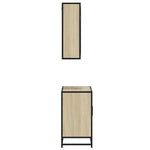 ZNTS 2 Piece Bathroom Furniture Set Sonoma Oak Engineered Wood 3300896