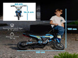 Kids Electric Motorbike 3 Gearboxes Speed Ride on Motorcycle with 40min Ranges - Blue T3398P555165