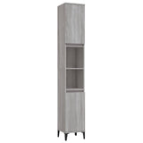 ZNTS 3 Piece Bathroom Cabinet Set Grey Sonoma Engineered Wood 3185549