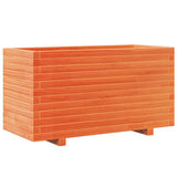 Garden Planter Wax Brown 90x40x49.5 cm Solid Wood Pine 847375