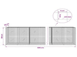 Gabion with 5 mm Wire and 5x5 cm Mesh 800x30x100 cm 3464170