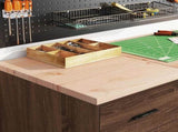 Garage Storage Cabinet Brown Oak 40x51x85 cm Solid Wood Pine 860595