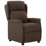 Recliner Chair Brown 66.5 x 94 x 101.5 cm Polyester 340156