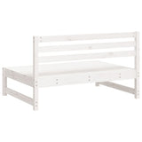 Garden Middle Sofas 2 pcs White 120x80 cm Solid Wood Pine 825717