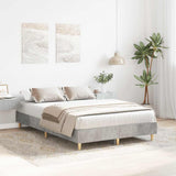 Bed Frame No Mattress Concrete Grey 140x190 cm Engineered Wood 861060