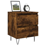 Bedside Cabinets 2 pcs Smoked Oak 40x35x50 cm Engineered Wood 826887