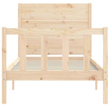 Bed Frame without Mattress 90x200 cm Solid Wood Pine 3192736